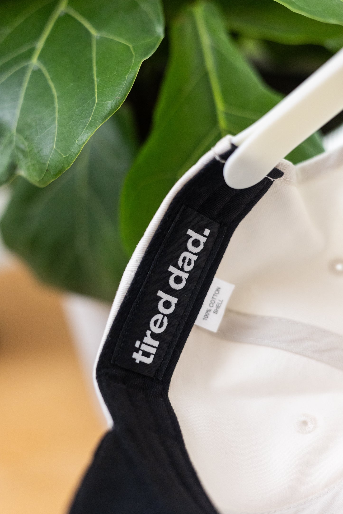 Tired Dad // Keep Showing Up // White & Black Snapback (Corduroy Visor) LOW STOCK!