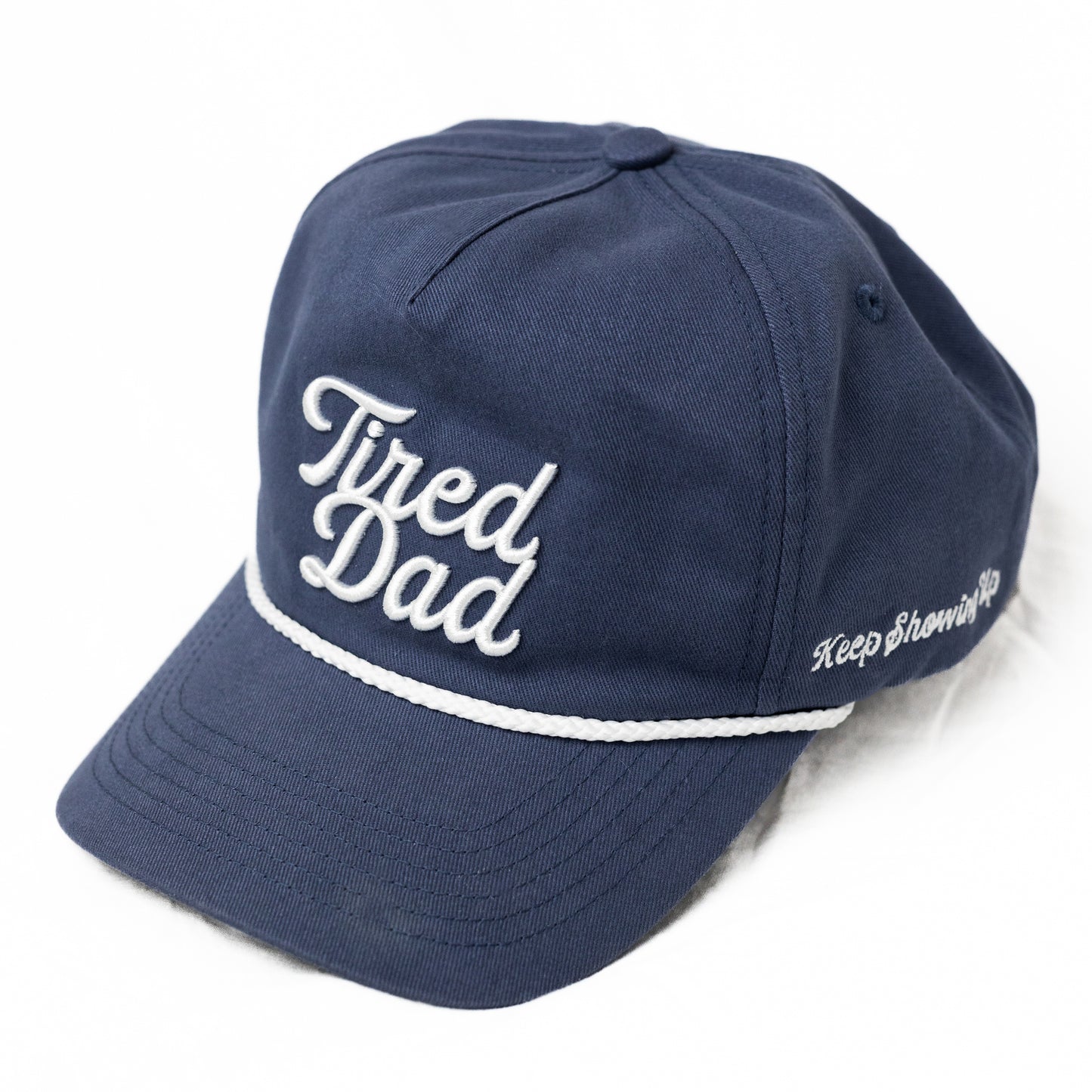 Tired Dad // Steel Blue // Unstructured Rope Snapback
