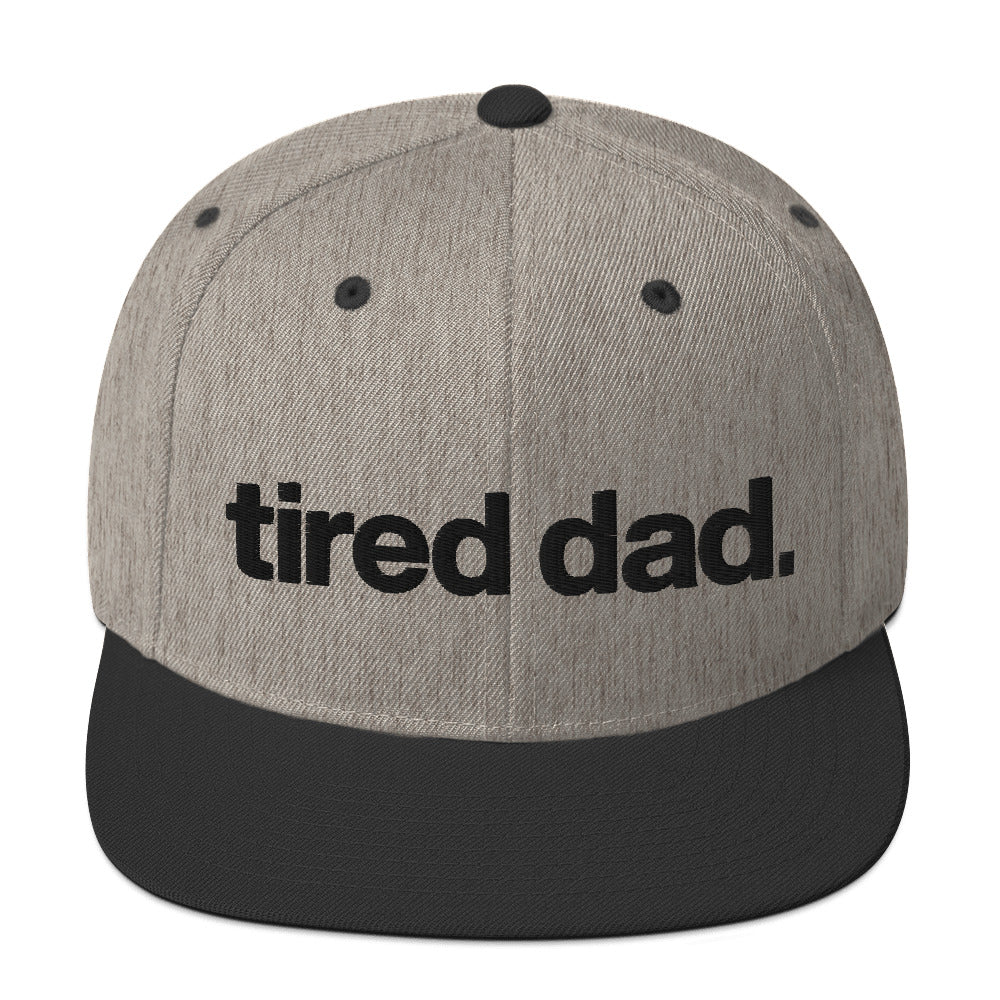 tired dad. snapback hat