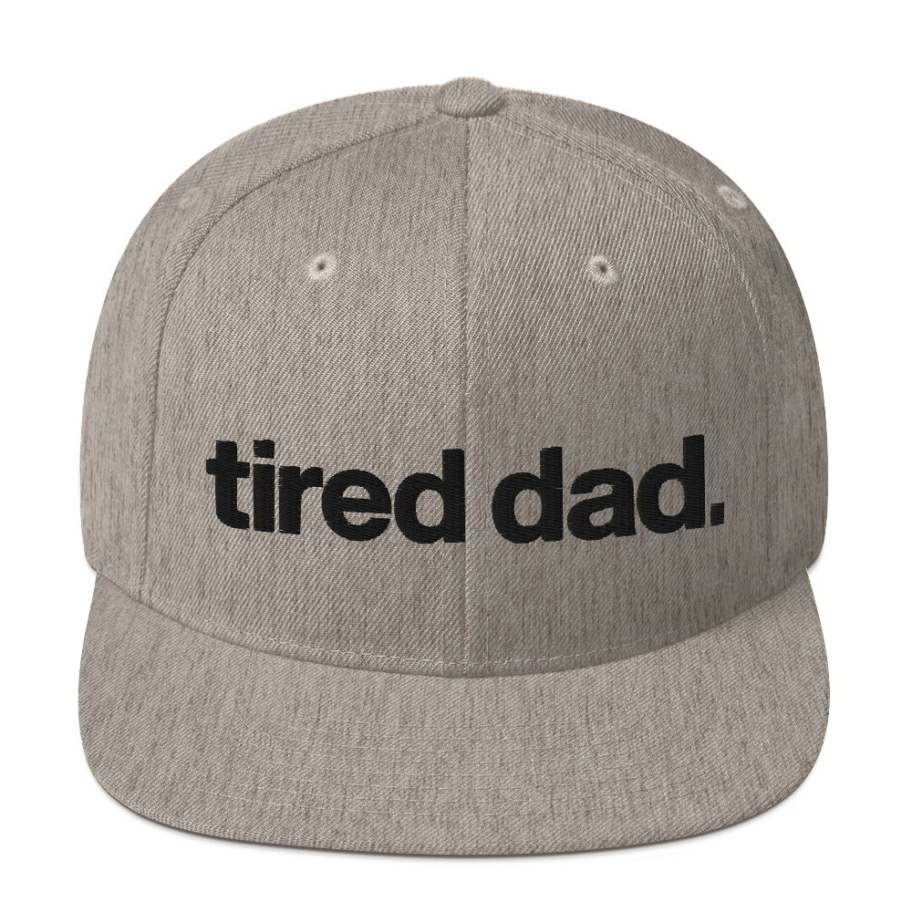 tired dad. snapback hat