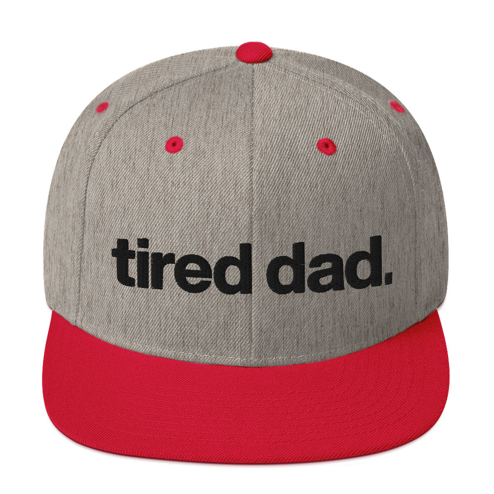 tired dad. snapback hat