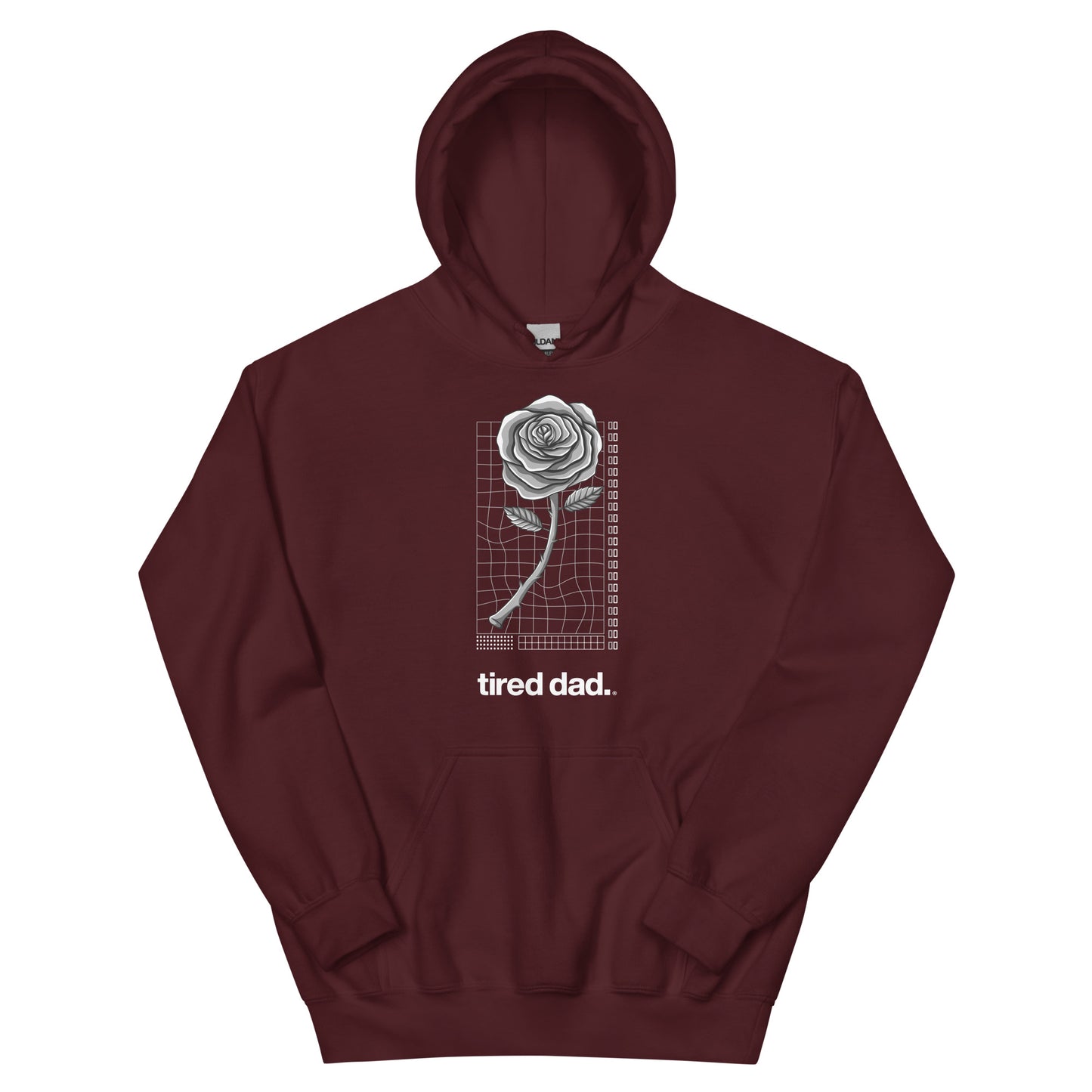 "Flowers" Tired Dad Hoodie