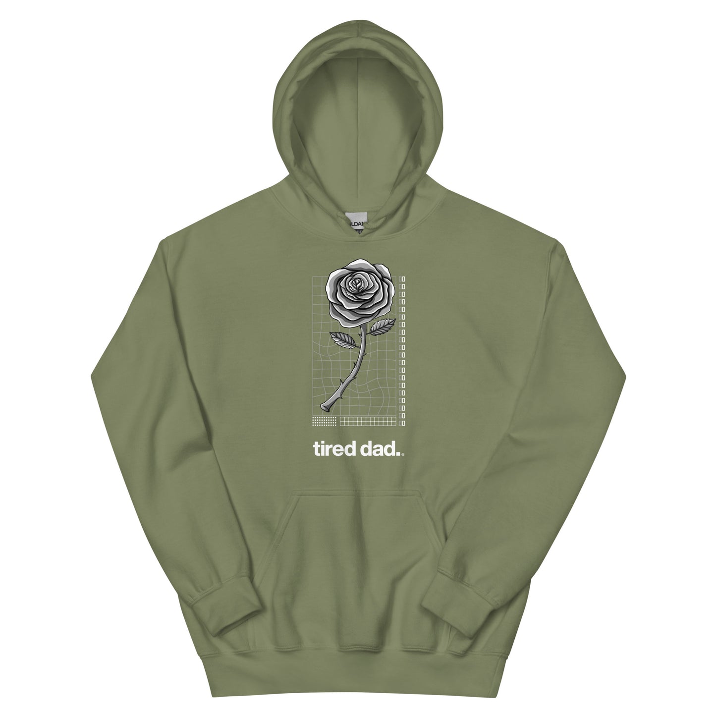 "Flowers" Tired Dad Hoodie