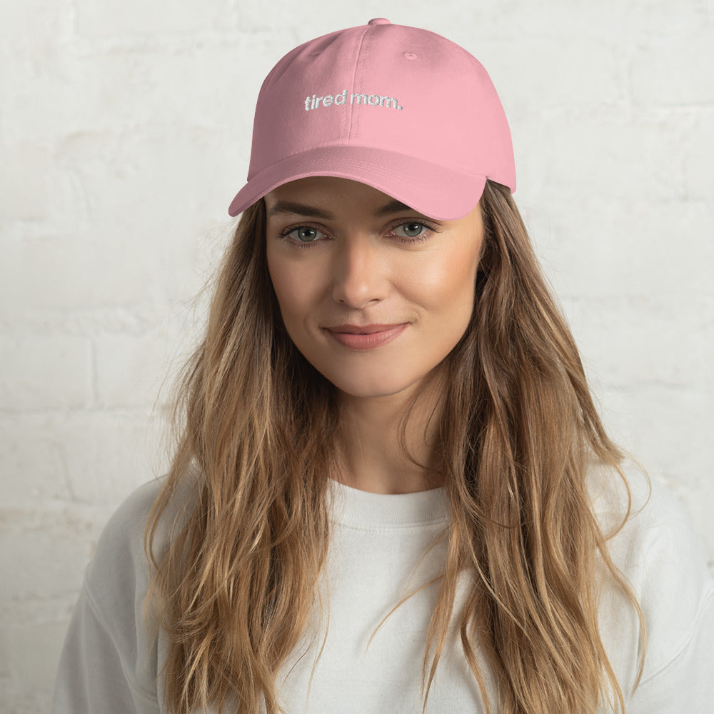 tired mom. dad hat