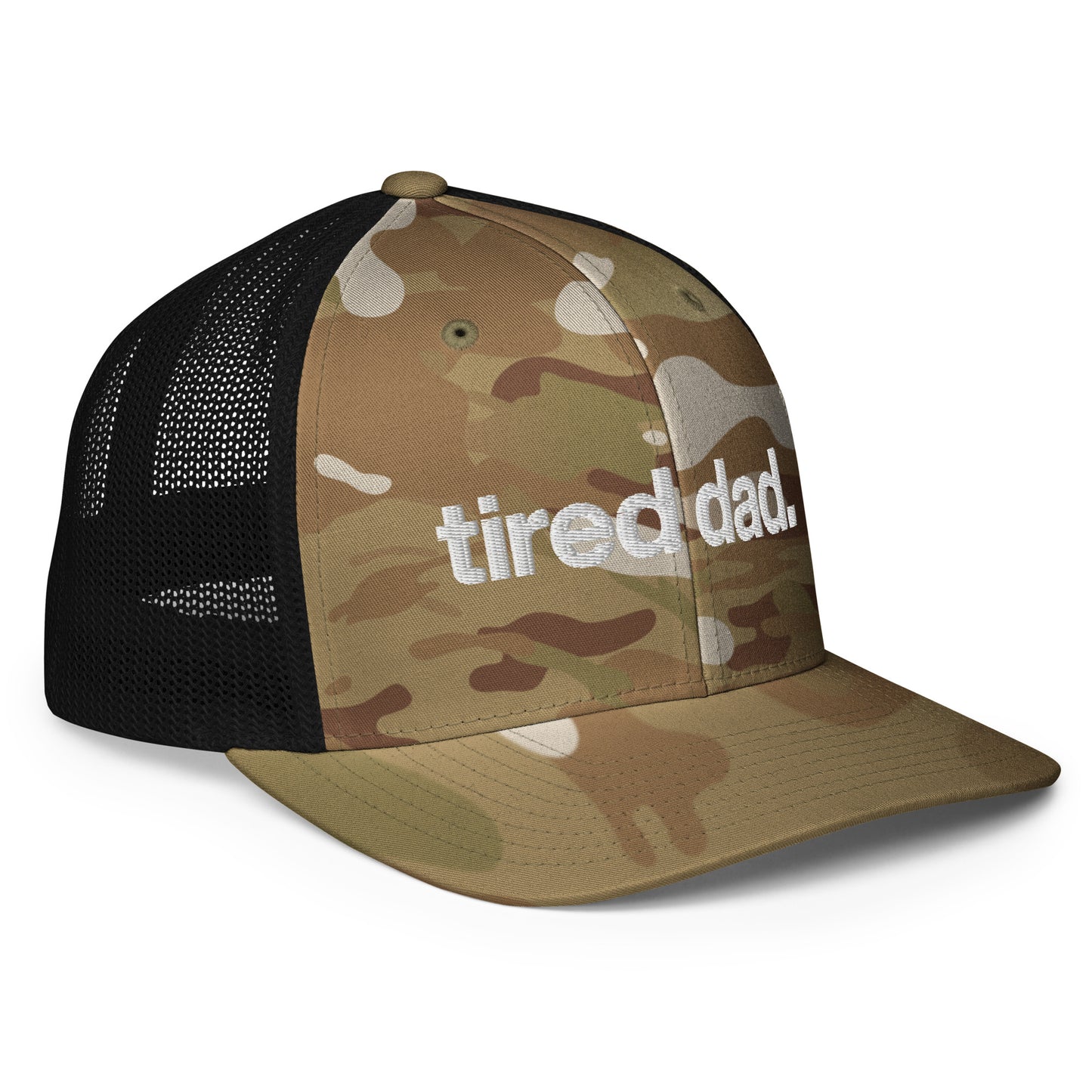 tired dad. flex-fit hat