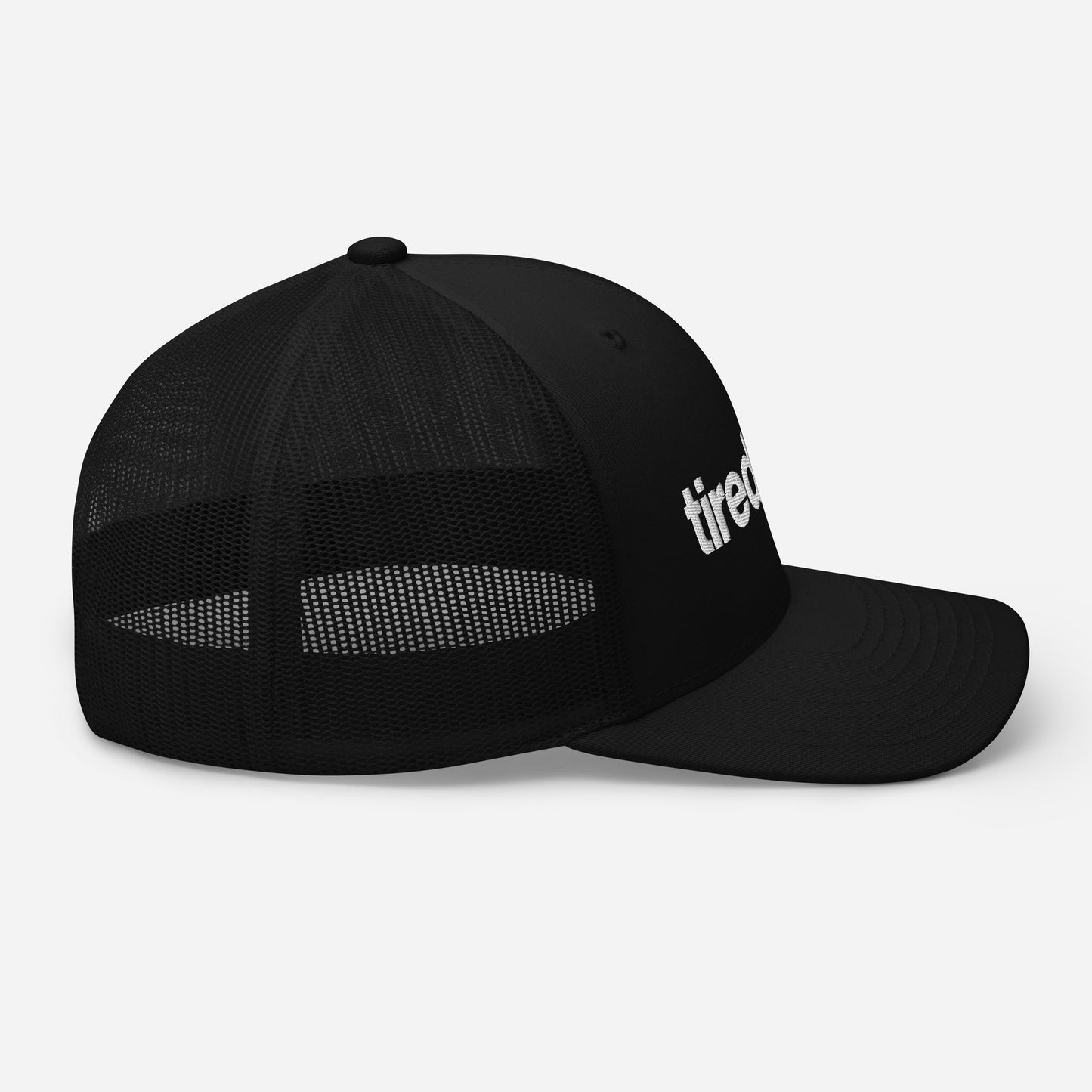 tired dad. trucker hat