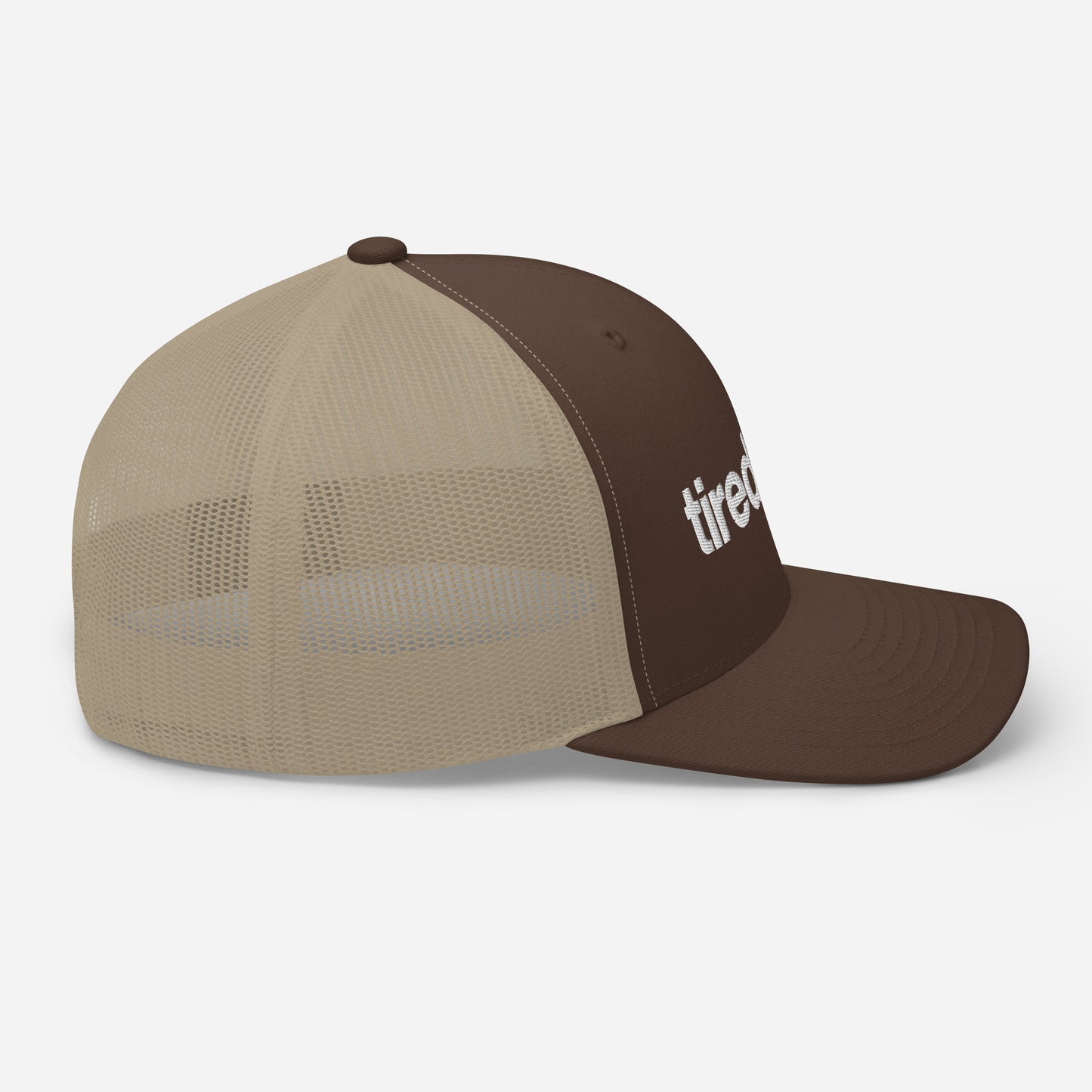 tired dad. trucker hat