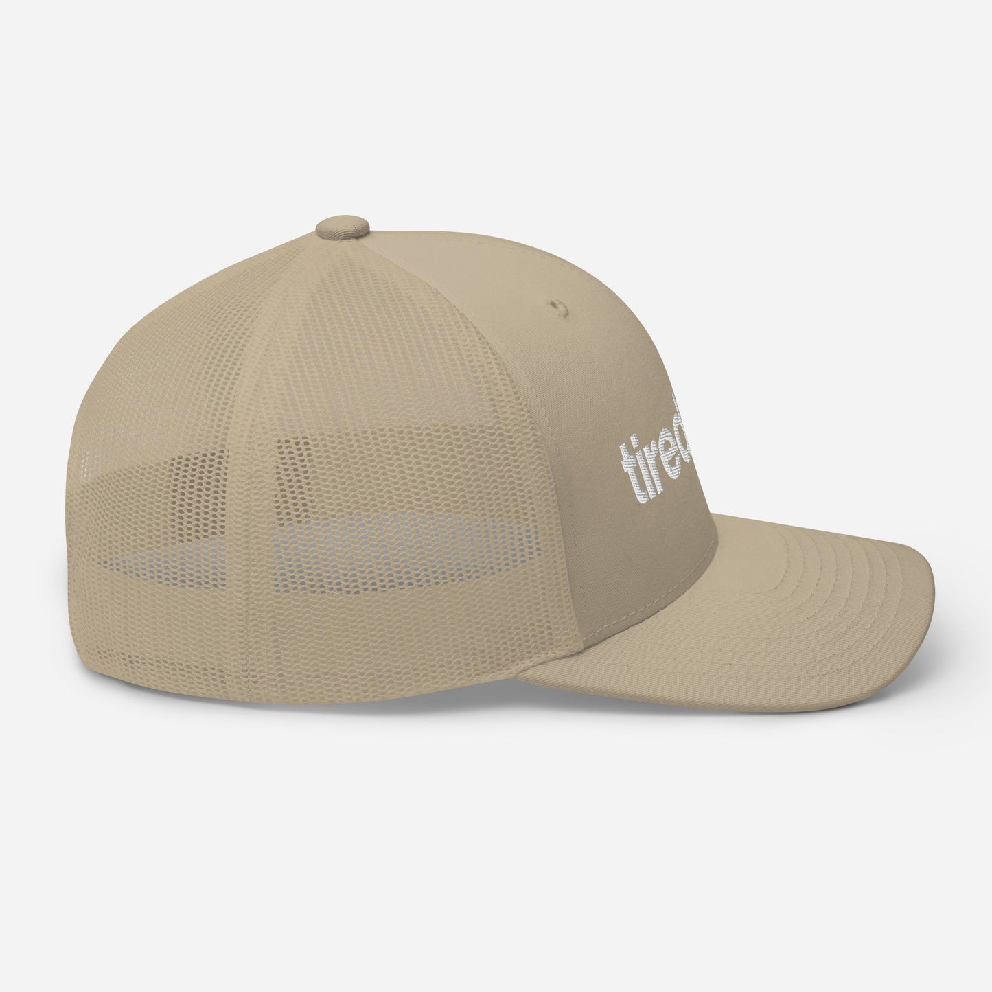 tired dad. trucker hat