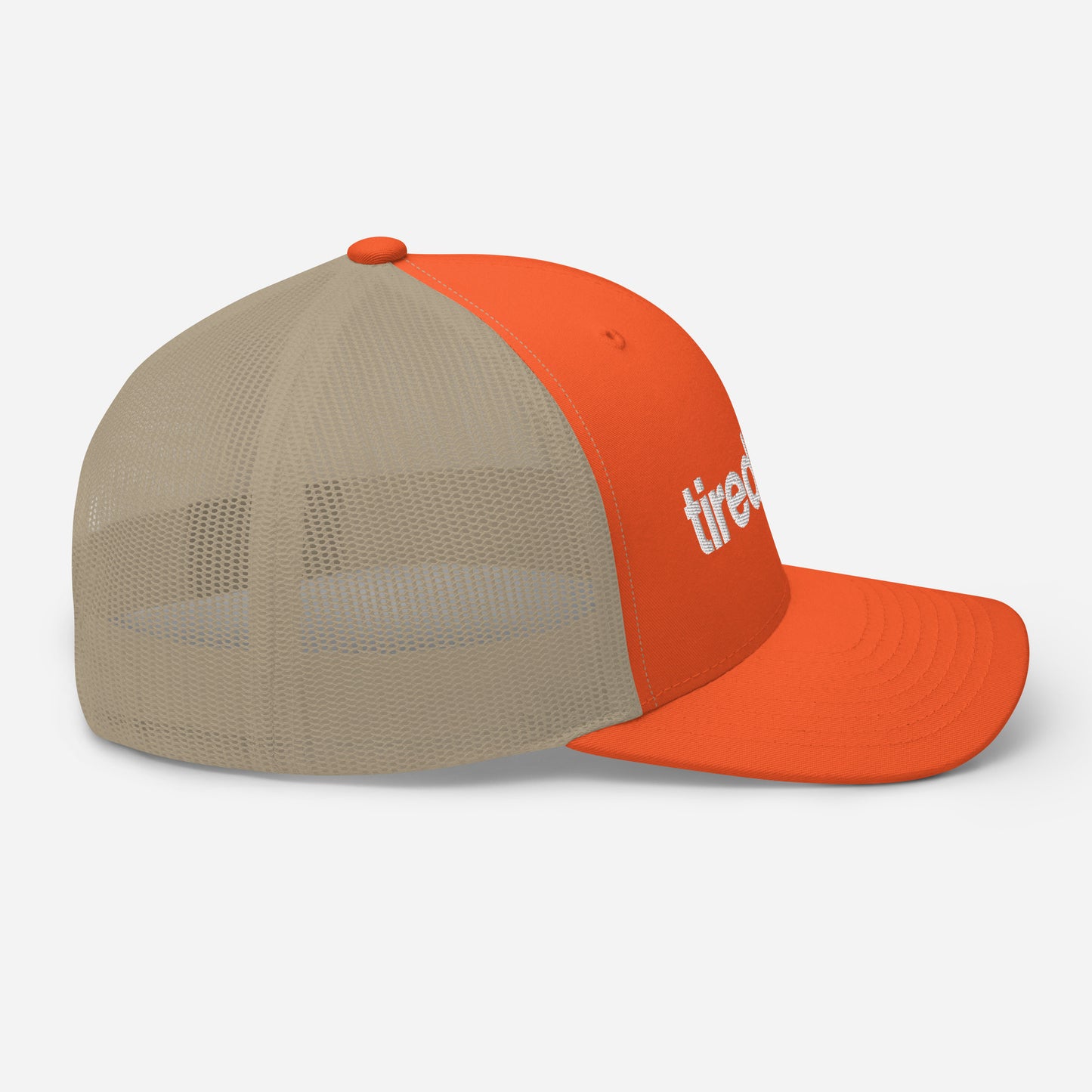 tired dad. trucker hat