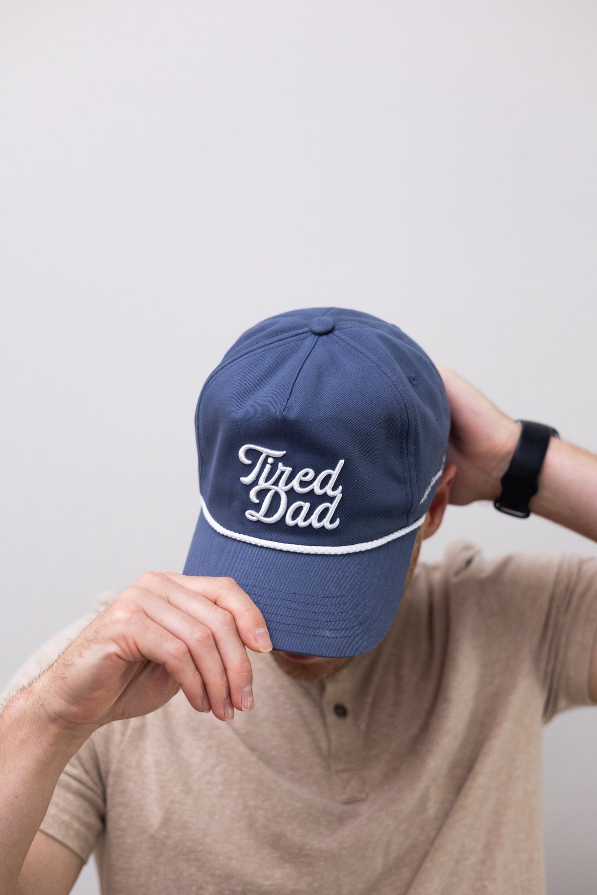 Snapback Steel Rope Tired Dad // Steel Blue // Unstructured Rope Snapback – Tired Dad.