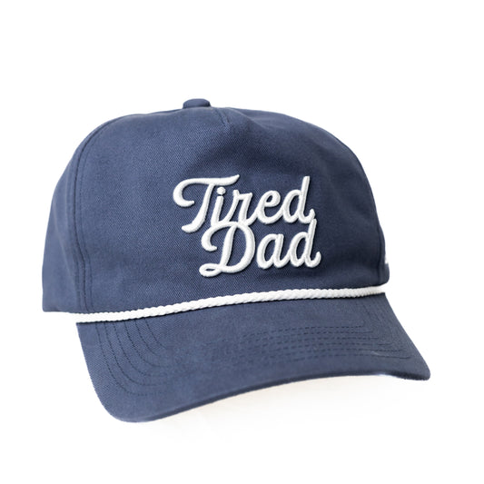 Tired Dad // Steel Blue // Unstructured Rope Snapback