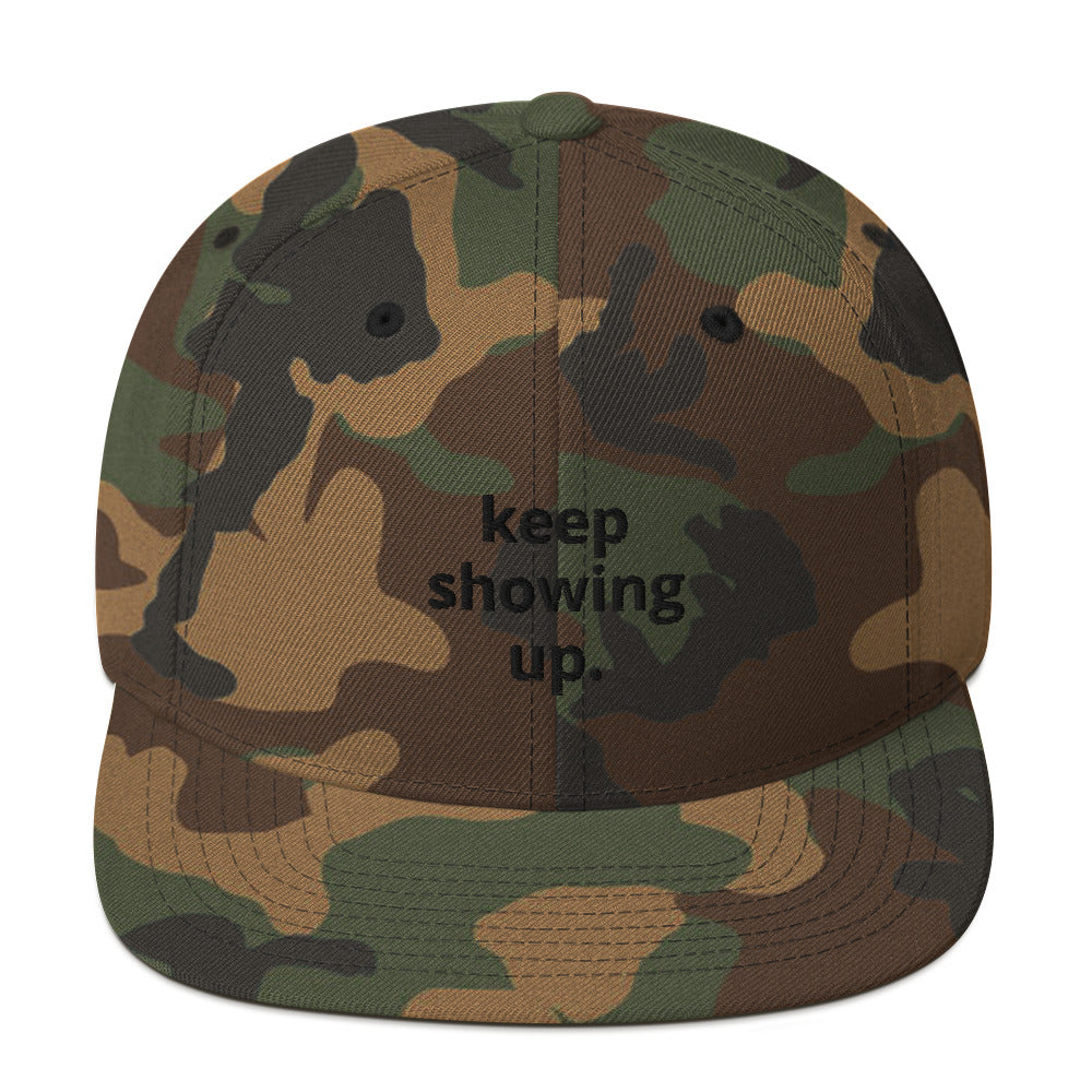 NEW!!! "keep showing up" snapback hat