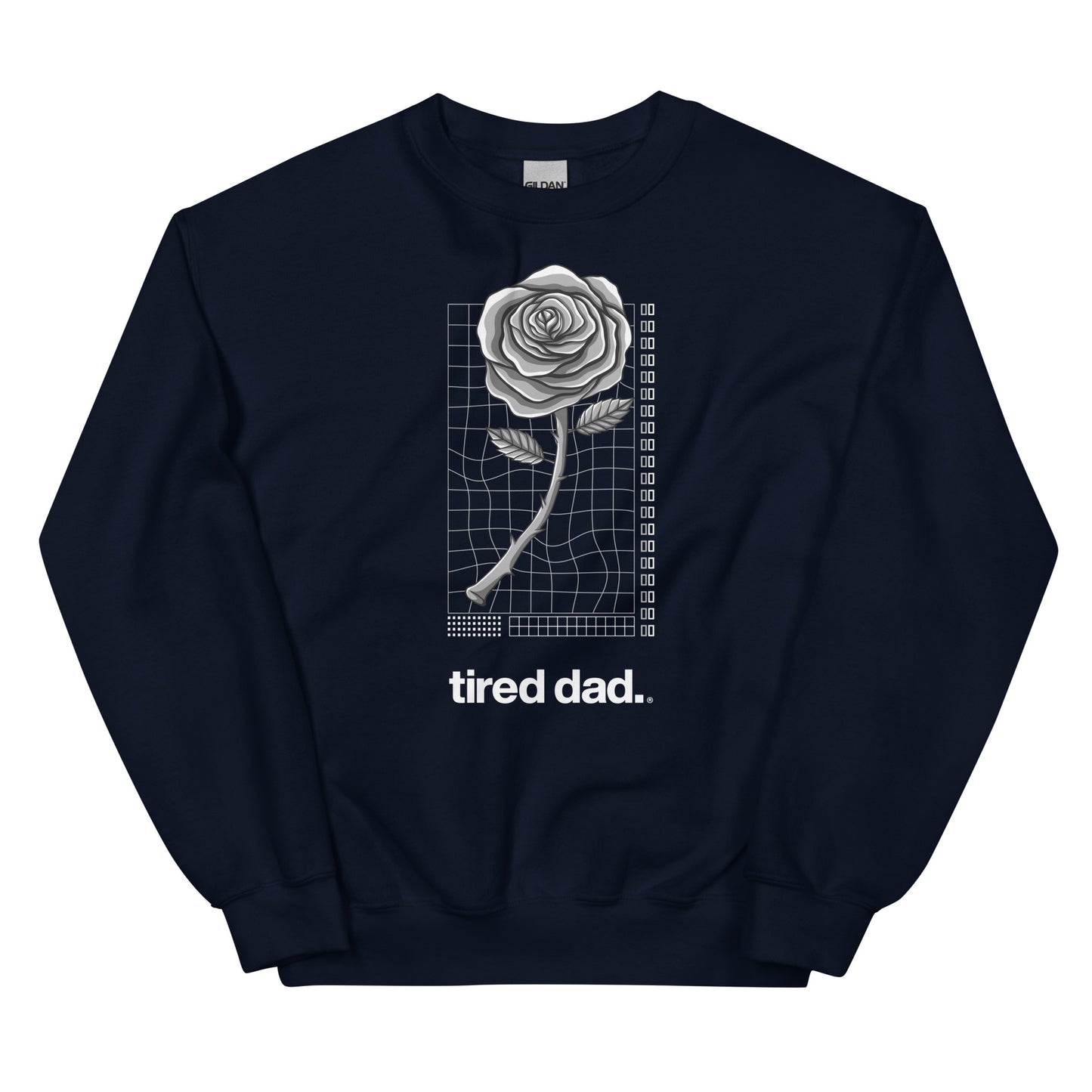 "Flowers." Tired Dad Sweatshirt