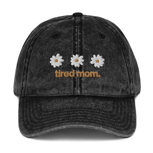 tired mom. vintage cotton cap